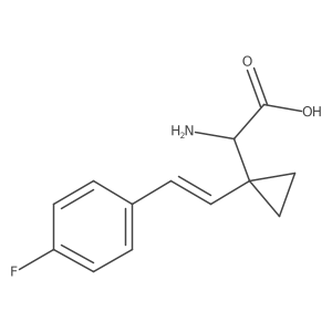 2-Amino-2-{1-[2-(4-fluorophenyl)ethenyl]cyclopropyl}acetic acid结构式