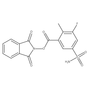 1,3-dioxo-2,3-dihydro-1H-isoindol-2-yl 3-fluoro-2-methyl-5-sulfamoylbenzoate结构式