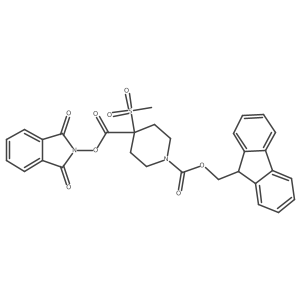4-(1,3-dioxo-2,3-dihydro-1H-isoindol-2-yl) 1-(9H-fluoren-9-yl)methyl 4-methanesulfonylpiperidine-1,4-dicarboxylate Structure