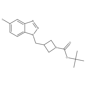 tert-butyl 3-[(5-iodo-1H-1,2,3-benzotriazol-1-yl)methyl]azetidine-1-carboxylate Structure