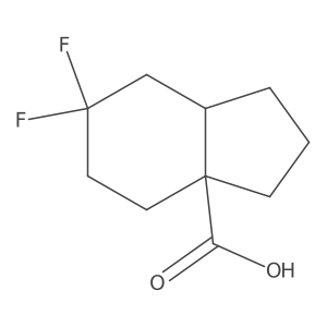 6,6-Difluoro-2,3,4,5,7,7a-hexahydro-1H-indene-3a-carboxylic acid Structure