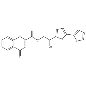 N-[2-[5-(Furan-2-yl)furan-2-yl]-2-hydroxyethyl]-4-oxochromene-2-carboxamide Structure