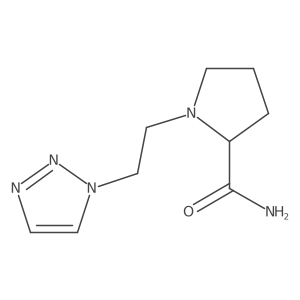 1-[2-(1H-1,2,3-triazol-1-yl)ethyl]pyrrolidine-2-carboxamide结构式
