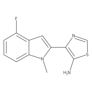 5-Thiazolamine, 4-(4-fluoro-1-methyl-1H-indol-2-yl)- Structure