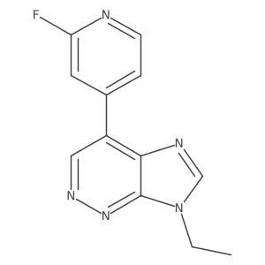 7H-Imidazo[4,5-c]pyridazine, 7-ethyl-4-(2-fluoro-4-pyridinyl)- Structure