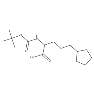 (R)-2-(Boc-amino)-5-cyclopentylpentanoic acid Structure