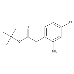 Tert-butyl 2-(2-amino-4-chlorophenyl)acetate结构式