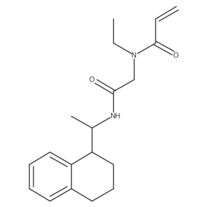 N-ethyl-N-({[(1R)-1-(1,2,3,4-tetrahydronaphthalen-1-yl)ethyl]carbamoyl}methyl)prop-2-enamide Structure