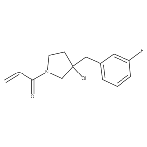 1-[3-[(3-Fluorophenyl)methyl]-3-hydroxypyrrolidin-1-yl]prop-2-en-1-one结构式