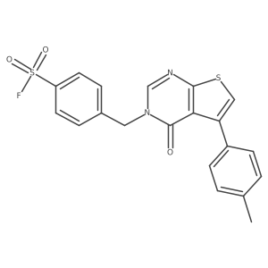 4-[[5-(4-Methylphenyl)-4-oxothieno[2,3-d]pyrimidin-3-yl]methyl]benzenesulfonyl fluoride结构式