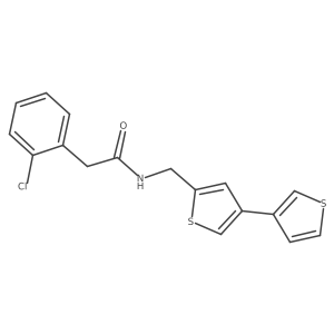 N-({[3,3'-bithiophene]-5-yl}methyl)-2-(2-chlorophenyl)acetamide结构式