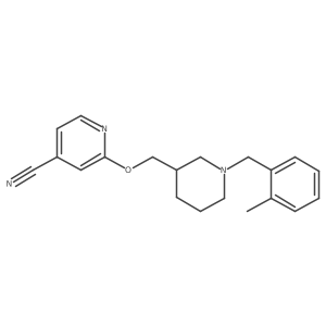 2-({1-[(2-Methylphenyl)methyl]piperidin-3-yl}methoxy)pyridine-4-carbonitrile Structure