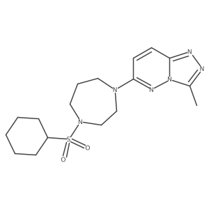 1-(Cyclohexanesulfonyl)-4-{3-methyl-[1,2,4]triazolo[4,3-b]pyridazin-6-yl}-1,4-diazepane Structure