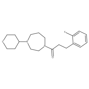 3-(2-Fluorophenyl)-1-[4-(thian-4-yl)-1,4-diazepan-1-yl]propan-1-one结构式