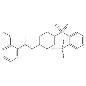 3-methoxy-N-methyl-N-({1-[2-(trifluoromethyl)benzenesulfonyl]piperidin-4-yl}methyl)pyrazin-2-amine结构式