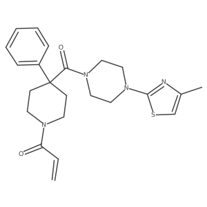 1-{4-[4-(4-Methyl-1,3-thiazol-2-yl)piperazine-1-carbonyl]-4-phenylpiperidin-1-yl}prop-2-en-1-one结构式