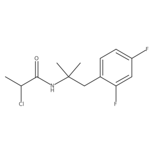 2-Chloro-N-[1-(2,4-difluorophenyl)-2-methylpropan-2-yl]propanamide结构式