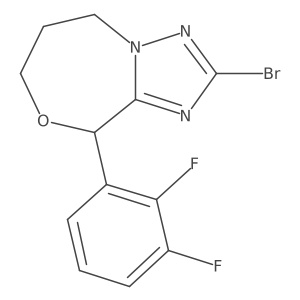2-Bromo-9-(2,3-difluorophenyl)-6,7-dihydro-5H,9H-[1,2,4]triazolo[5,1-c][1,4]oxazepine Structure