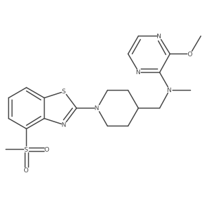 N-{[1-(4-methanesulfonyl-1,3-benzothiazol-2-yl)piperidin-4-yl]methyl}-3-methoxy-N-methylpyrazin-2-amine Structure