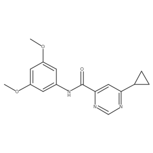 6-Cyclopropyl-N-(3,5-dimethoxyphenyl)pyrimidine-4-carboxamide Structure