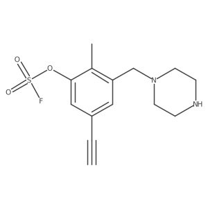 5-Ethynyl-2-methyl-3-[(piperazin-1-yl)methyl]phenyl sulfurofluoridate Structure