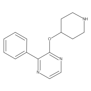 2-Phenyl-3-(piperidin-4-yloxy)pyrazine Structure