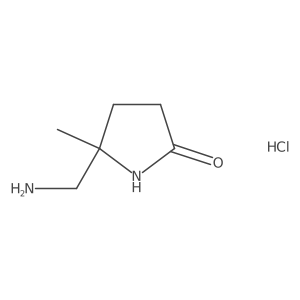 (R)-5-(Aminomethyl)-5-methylpyrrolidin-2-one hydrochloride结构式