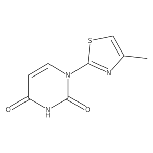 1-(4-Methyl-1,3-thiazol-2-yl)-1,2,3,4-tetrahydropyrimidine-2,4-dione结构式