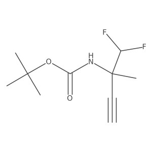 tert-butyl N-(1,1-difluoro-2-methylbut-3-yn-2-yl)carbamate结构式