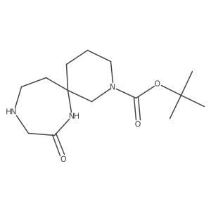 Tert-butyl 8-oxo-2,7,10-triazaspiro[5.6]dodecane-2-carboxylate结构式