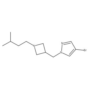 4-bromo-1-{[1-(3-methylbutyl)azetidin-3-yl]methyl}-1H-pyrazole结构式
