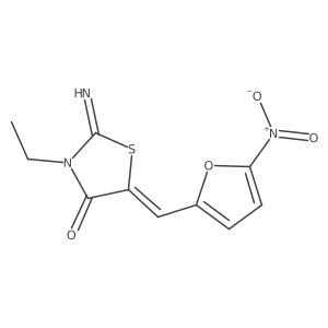 4-Thiazolidinone, 3-ethyl-2-imino-5-[(5-nitro-2-结构式