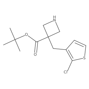 Tert-butyl 3-[(2-chlorothiophen-3-yl)methyl]azetidine-3-carboxylate结构式