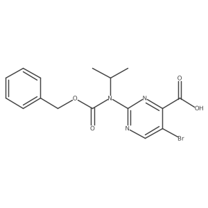 2-{[(Benzyloxy)carbonyl](propan-2-yl)amino}-5-bromopyrimidine-4-carboxylic acid Structure