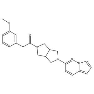 2-(3-Methoxyphenyl)-1-(5-{[1,2,4]triazolo[4,3-b]pyridazin-6-yl}-octahydropyrrolo[3,4-c]pyrrol-2-yl)ethan-1-one结构式