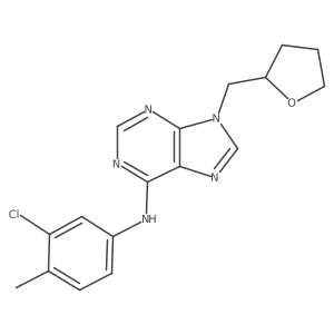 N-(3-chloro-4-methylphenyl)-9-[(oxolan-2-yl)methyl]-9H-purin-6-amine Structure