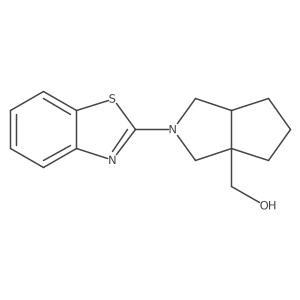 [2-(1,3-Benzothiazol-2-yl)-octahydrocyclopenta[c]pyrrol-3a-yl]methanol Structure
