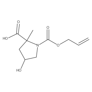 4-Hydroxy-2-methyl-1-[(prop-2-en-1-yloxy)carbonyl]pyrrolidine-2-carboxylic acid Structure