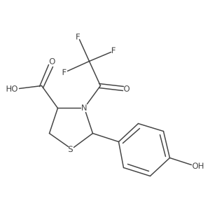 2-(4-Hydroxyphenyl)-3-(2,2,2-trifluoroacetyl)-1,3-thiazolidine-4-carboxylic acid Structure