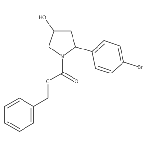 Benzyl 2-(4-bromophenyl)-4-hydroxypyrrolidine-1-carboxylate结构式