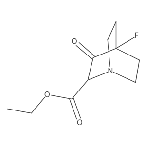 Ethyl 4-fluoro-3-oxoquinuclidine-2-carboxylate结构式