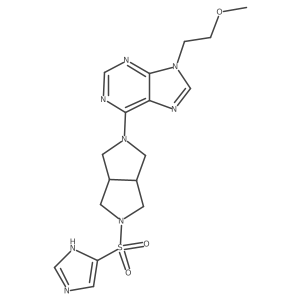 6-[5-(1H-imidazole-4-sulfonyl)-octahydropyrrolo[3,4-c]pyrrol-2-yl]-9-(2-methoxyethyl)-9H-purine结构式