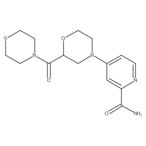 4-[2-(Thiomorpholine-4-carbonyl)morpholin-4-yl]pyridine-2-carboxamide Structure
