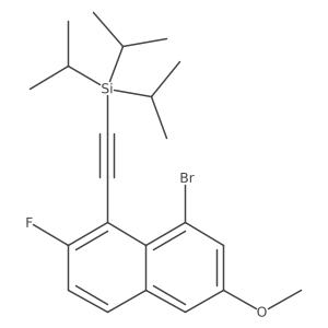 [(8-Bromo-2-fluoro-6-methoxy-1-naphthyl)ethynyl]triisopropylsilane Structure
