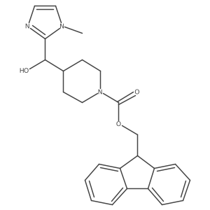 (9H-fluoren-9-yl)methyl 4-[hydroxy(1-methyl-1H-imidazol-2-yl)methyl]piperidine-1-carboxylate Structure