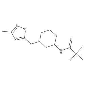 2,2-dimethyl-N-{1-[(3-methyl-1,2-oxazol-5-yl)methyl]piperidin-3-yl}propanamide结构式