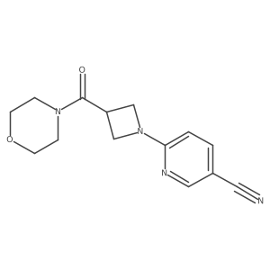 6-[3-(Morpholine-4-carbonyl)azetidin-1-yl]pyridine-3-carbonitrile Structure