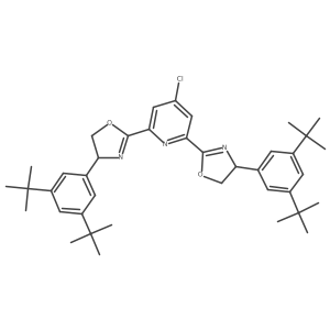2-[4-Chloro-6-[4-(3,5-ditert-butylphenyl)-4,5-dihydro-1,3-oxazol-2-yl]pyridin-2-yl]-4-(3,5-ditert-butylphenyl)-4,5-dihydro-1,3-oxazole Structure