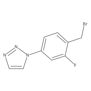 1-[4-(Bromomethyl)-3-fluorophenyl]-1H-1,2,3-triazole结构式