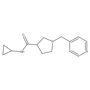 N-cyclopropyl-1-[(pyridin-4-yl)methyl]pyrrolidine-3-carboxamide结构式